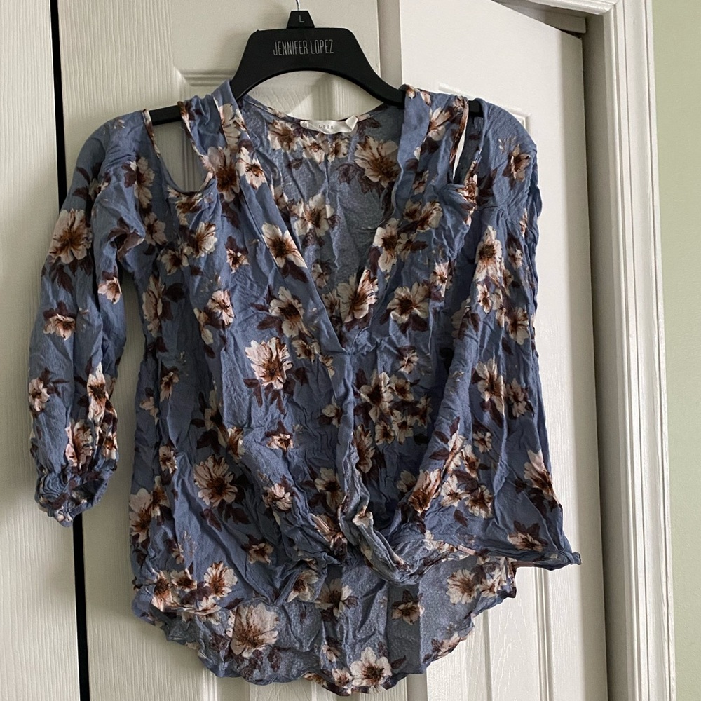 Floral Cold Shoulder Blouse